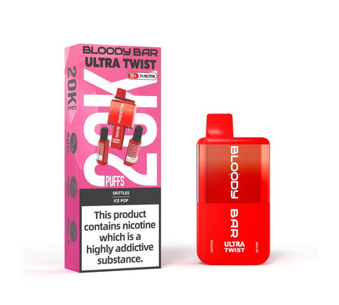 Buy Bulk Wholesale Bloody Bar Ultra Twist 20000 Disposable Vape Box of 5 - vapesourceuk