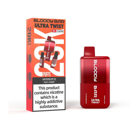 Buy Bulk Wholesale Bloody Bar Ultra Twist 20000 Disposable Vape Box of 5 - vapesourceuk