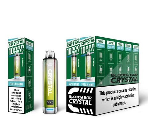Buy Bulk Wholesale Bloody Bar Crystal 10k Disposable Vape Pack of 10 - vapesourceuk
