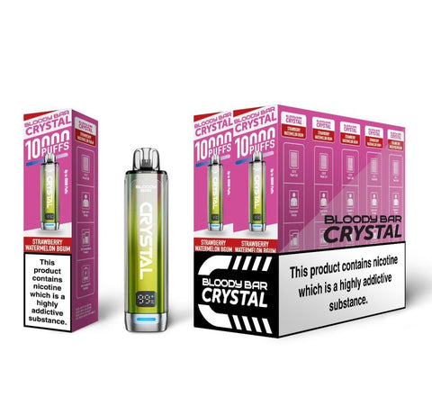 Buy Bulk Wholesale Bloody Bar Crystal 10k Disposable Vape Pack of 10 - vapesourceuk