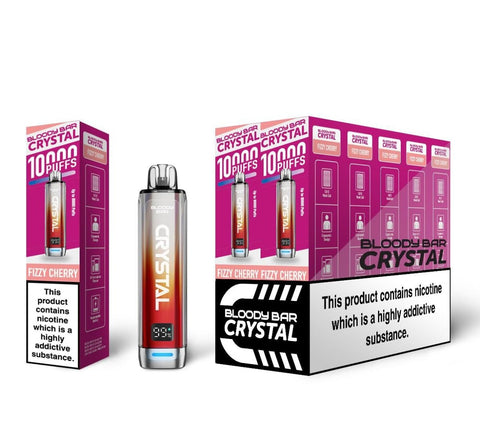 Buy Bulk Wholesale Bloody Bar Crystal 10k Disposable Vape Pack of 10 - vapesourceuk