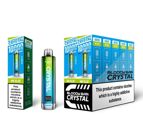 Buy Bulk Wholesale Bloody Bar Crystal 10k Disposable Vape Pack of 10 - vapesourceuk