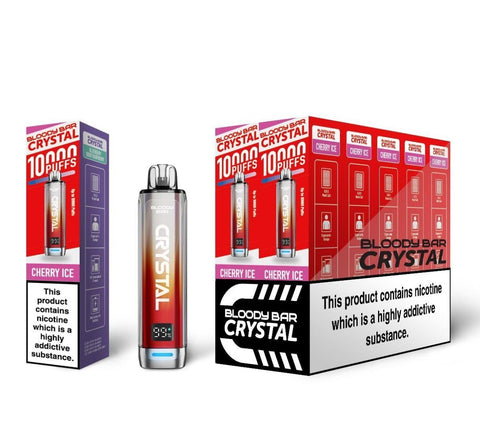 Buy Bulk Wholesale Bloody Bar Crystal 10k Disposable Vape Pack of 10 - vapesourceuk