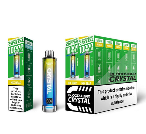 Buy Bulk Wholesale Bloody Bar Crystal 10k Disposable Vape Pack of 10 - vapesourceuk