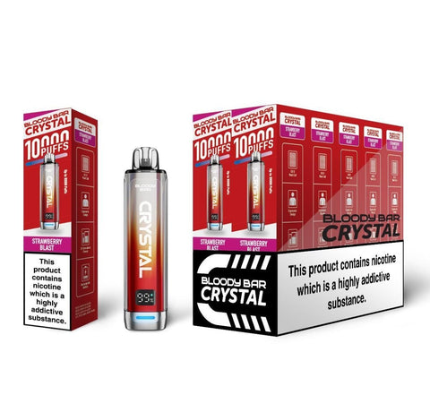 Buy Bulk Wholesale Bloody Bar Crystal 10k Disposable Vape Pack of 10 - vapesourceuk