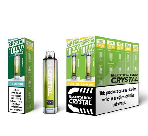 Buy Bulk Wholesale Bloody Bar Crystal 10k Disposable Vape Pack of 10 - vapesourceuk