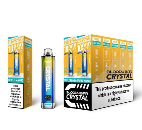 Buy Bulk Wholesale Bloody Bar Crystal 10k Disposable Vape Pack of 10 - vapesourceuk