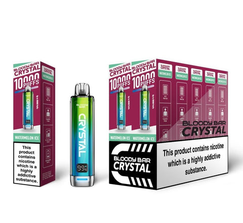 Buy Bulk Wholesale Bloody Bar Crystal 10k Disposable Vape Pack of 10 - vapesourceuk