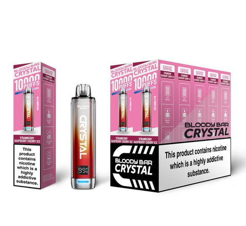 Buy Bulk Wholesale Bloody Bar Crystal 10k Disposable Vape Pack of 10 - vapesourceuk