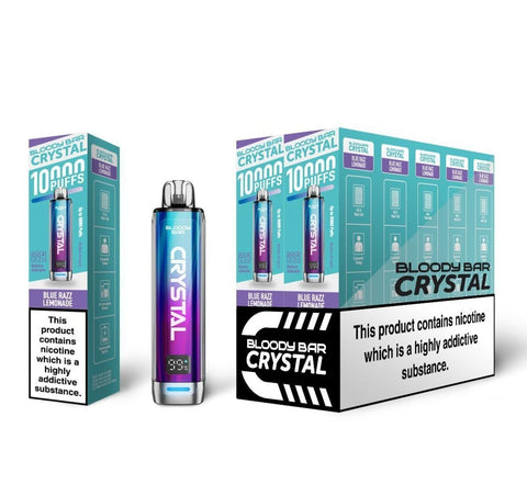 Buy Bulk Wholesale Bloody Bar Crystal 10k Disposable Vape Pack of 10 - vapesourceuk