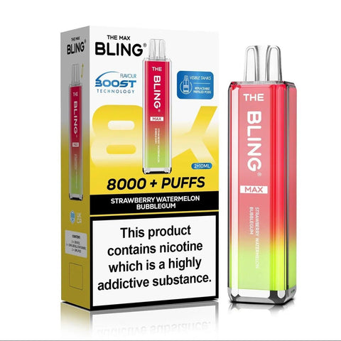 Buy Bulk Wholesale Crystal Bling Max 8000 Prefilled Pod Kit Box of 5 - vapesourceuk