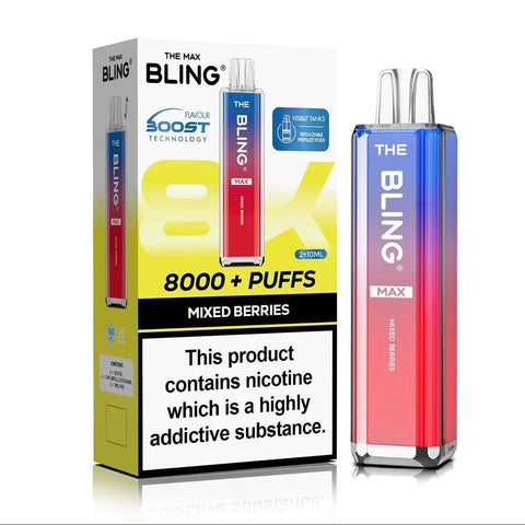 Buy Bulk Wholesale Crystal Bling Max 8000 Prefilled Pod Kit Box of 5 - vapesourceuk