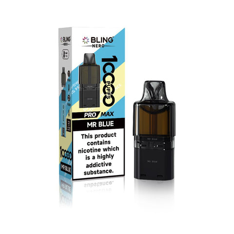 Buy Bulk Wholesale Crystal Bling Nero 10k Prefilled Pods Box of 5 - vapesourceuk