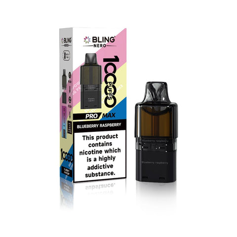 Buy Bulk Wholesale Crystal Bling Nero 10k Prefilled Pods Box of 5 - vapesourceuk