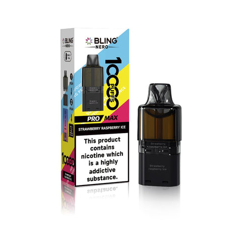 Buy Bulk Wholesale Crystal Bling Nero 10k Prefilled Pods Box of 5 - vapesourceuk