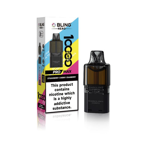 Buy Bulk Wholesale Crystal Bling Nero 10k Prefilled Pods Box of 5 - vapesourceuk