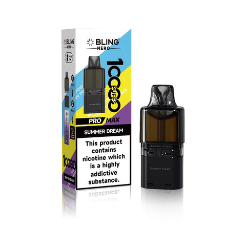 Buy Bulk Wholesale Crystal Bling Nero 10k Prefilled Pods Box of 5 - vapesourceuk