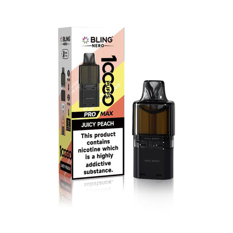 Buy Bulk Wholesale Crystal Bling Nero 10k Prefilled Pods Box of 5 - vapesourceuk