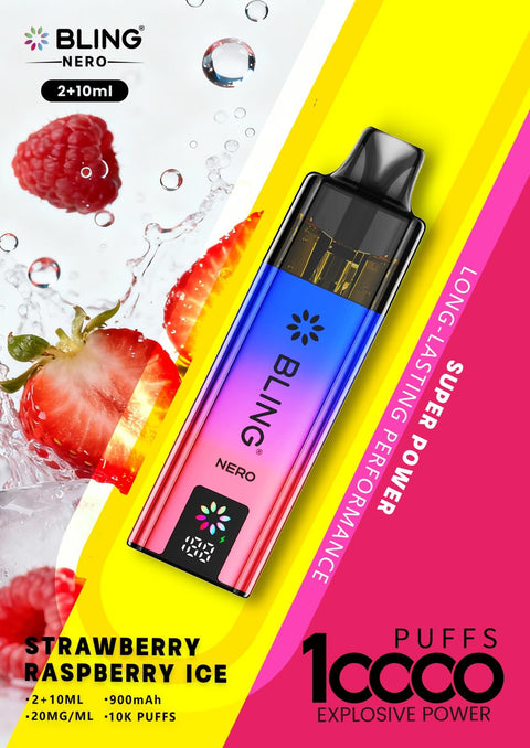 Buy Bulk Wholesale Crystal Bling Nero 10k Vape Kit Box of 5 - vapesourceuk
