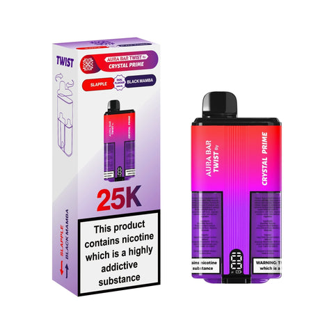 Buy Bulk Wholesale Crystal Prime Twist 25000 Disposable Vape Pack of 5 - vapesourceuk