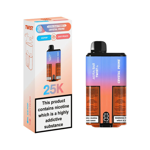 Buy Bulk Wholesale Crystal Prime Twist 25000 Disposable Vape Pack of 5 - vapesourceuk