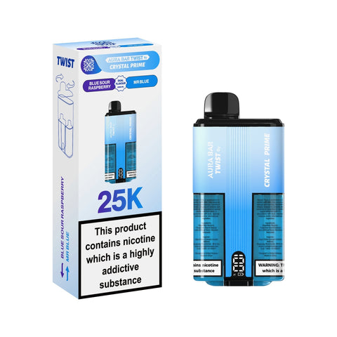 Buy Bulk Wholesale Crystal Prime Twist 25000 Disposable Vape Pack of 5 - vapesourceuk