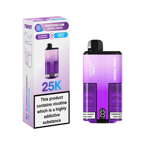 Buy Bulk Wholesale Crystal Prime Twist 25000 Disposable Vape Pack of 5 - vapesourceuk