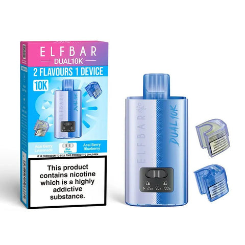 Buy Bulk Wholesale Elf Bar Dual 10K Disposable 2 in 1 Vape Pack of 5 - vapesourceuk