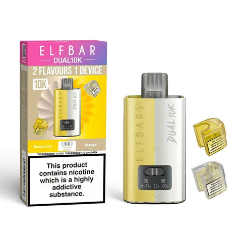 Buy Bulk Wholesale Elf Bar Dual 10K Disposable 2 in 1 Vape Pack of 5 - vapesourceuk
