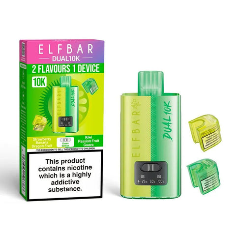Buy Bulk Wholesale Elf Bar Dual 10K Disposable 2 in 1 Vape Pack of 5 - vapesourceuk
