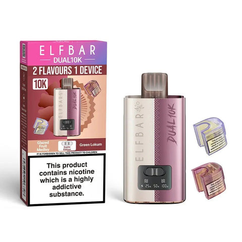 Buy Bulk Wholesale Elf Bar Dual 10K Disposable 2 in 1 Vape Pack of 5 - vapesourceuk