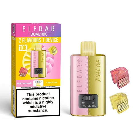 Buy Bulk Wholesale Elf Bar Dual 10K Disposable 2 in 1 Vape Pack of 5 - vapesourceuk