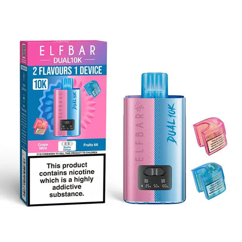 Buy Bulk Wholesale Elf Bar Dual 10K Disposable 2 in 1 Vape Pack of 5 - vapesourceuk