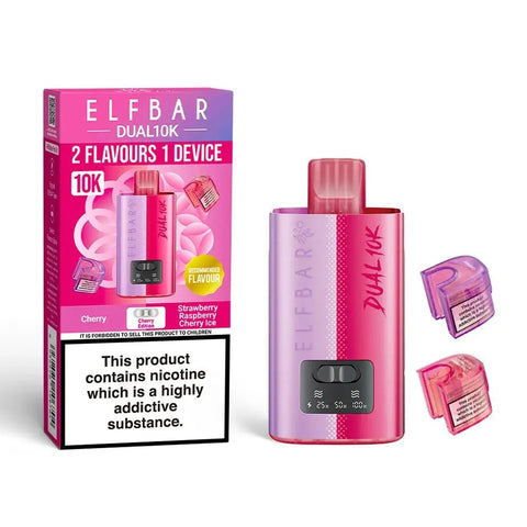 Buy Bulk Wholesale Elf Bar Dual 10K Disposable 2 in 1 Vape Pack of 5 - vapesourceuk