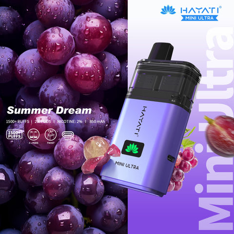 Buy Bulk Wholesale Hayati Mini Ultra 1500 Disposable Vape Box of 5 - vapesourceuk