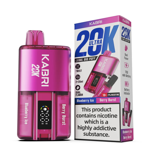 Buy Bulk Wholesale Kabri Ultra 20K Disposable Vape Pack of 5 - vapesourceuk