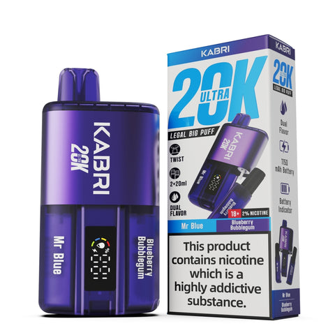 Buy Bulk Wholesale Kabri Ultra 20K Disposable Vape Pack of 5 - vapesourceuk
