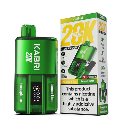 Buy Bulk Wholesale Kabri Ultra 20K Disposable Vape Pack of 5 - vapesourceuk