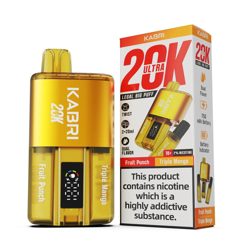 Buy Bulk Wholesale Kabri Ultra 20K Disposable Vape Pack of 5 - vapesourceuk