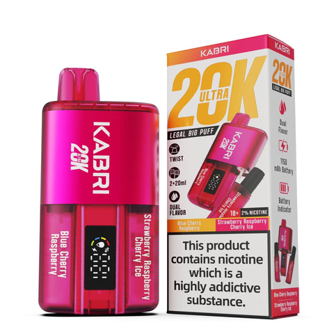Buy Bulk Wholesale Kabri Ultra 20K Disposable Vape Pack of 5 - vapesourceuk