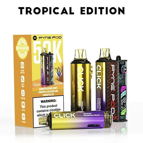 Buy Bulk Wholesale Pyne Pod Click 50k Prefilled Pod Vape Kit Box of 5 - vapesourceuk
