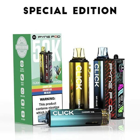 Buy Bulk Wholesale Pyne Pod Click 50k Prefilled Pod Vape Kit Box of 5 - vapesourceuk