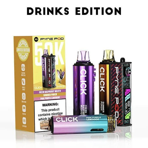 Buy Bulk Wholesale Pyne Pod Click 50k Prefilled Pod Vape Kit Box of 5 - vapesourceuk