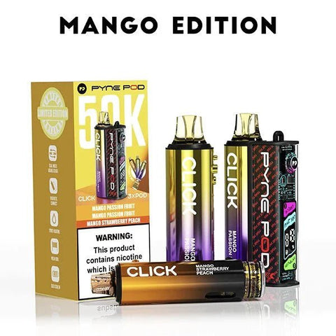 Buy Bulk Wholesale Pyne Pod Click 50k Prefilled Pod Vape Kit Box of 5 - vapesourceuk