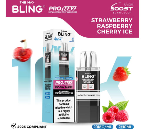 Buy Bulk Wholesale The Bling 10k Pro Max Replacement Pods (BOX OF 5) - vapesourceuk