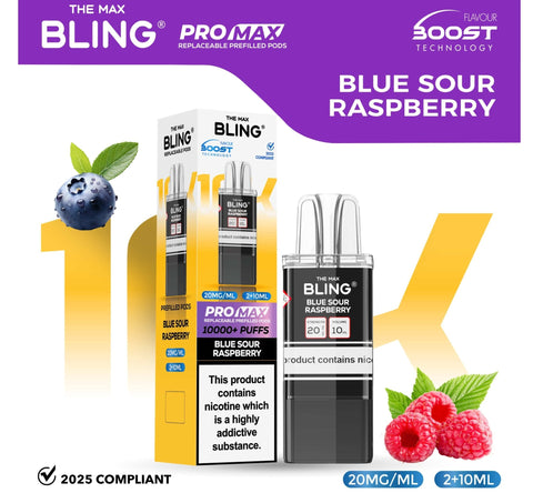 Buy Bulk Wholesale The Bling 10k Pro Max Replacement Pods (BOX OF 5) - vapesourceuk
