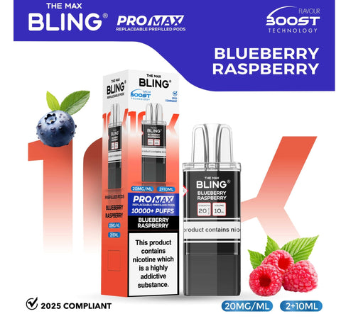 Buy Bulk Wholesale The Bling 10k Pro Max Replacement Pods (BOX OF 5) - vapesourceuk