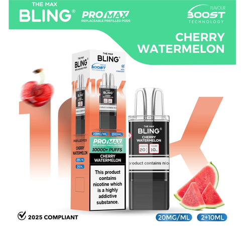Buy Bulk Wholesale The Bling 10k Pro Max Replacement Pods (BOX OF 5) - vapesourceuk