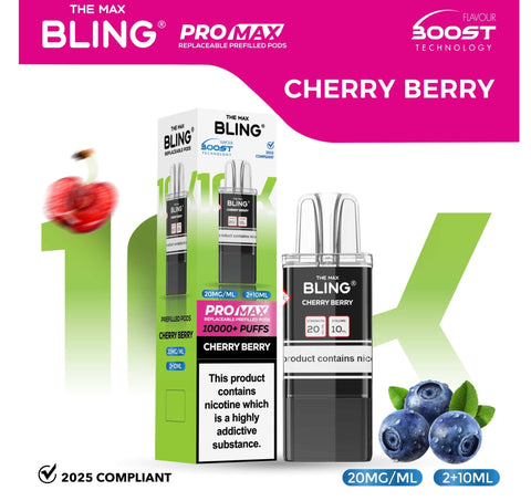 Buy Bulk Wholesale The Bling 10k Pro Max Replacement Pods (BOX OF 5) - vapesourceuk