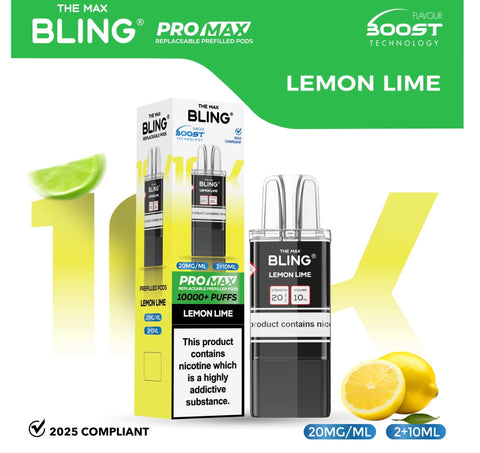 Buy Bulk Wholesale The Bling 10k Pro Max Replacement Pods (BOX OF 5) - vapesourceuk